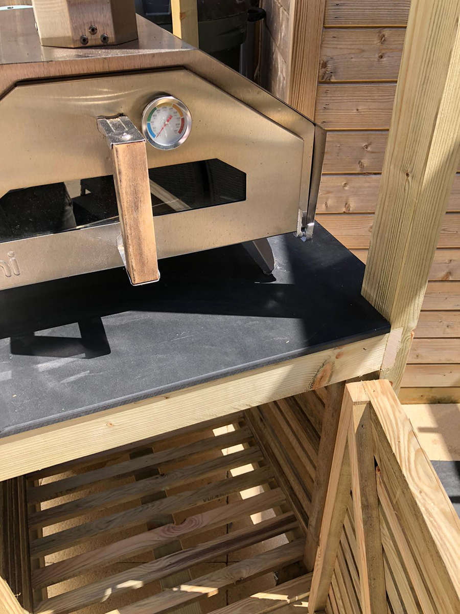 Aperture - Bespoke Portable Pizza Oven Stand Close Up View